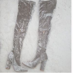 Dolls Kill Thigh High Crushed Velvet Boot NewInBox